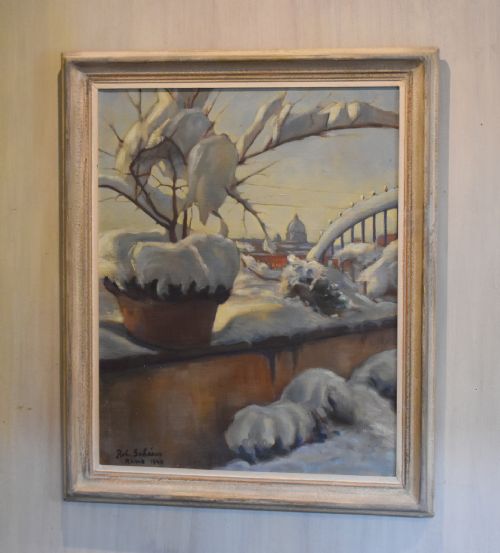 Rome in the Snow, Oil Painting by Robert Schiess