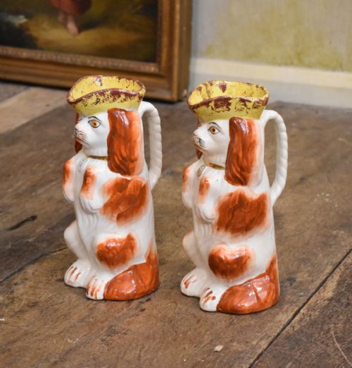 PAIR OF VICTORIAN STAFFORDSHIRE DOG TOBY JUGS - ADDITIONAL PHOTO 1