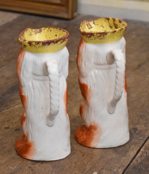 PAIR OF VICTORIAN STAFFORDSHIRE DOG TOBY JUGS - ADDITIONAL PHOTO 3
