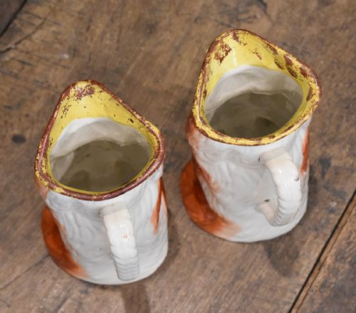 PAIR OF VICTORIAN STAFFORDSHIRE DOG TOBY JUGS - ADDITIONAL PHOTO 4
