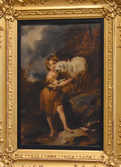 OIL PAINTING AFTER MURILLO THE INFANT SAINT JOHN - ADDITIONAL PHOTO 2