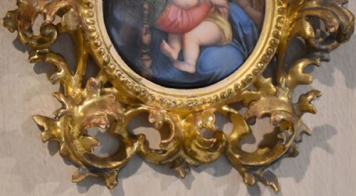 PORCELAIN PLAQUE IN ORIGINAL GILTWOOD FRAME - ADDITIONAL PHOTO 3
