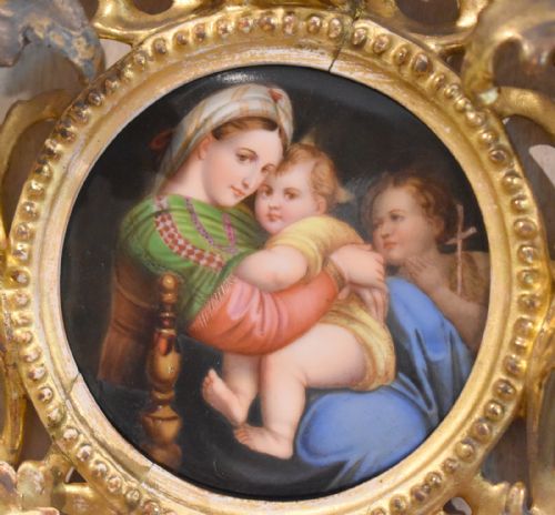 PORCELAIN PLAQUE IN ORIGINAL GILTWOOD FRAME - ADDITIONAL PHOTO 4