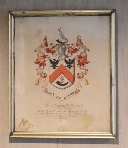 victorian watercolour armorial - CATEGORY: ANTIQUE MISCELLANEOUS - DATED 1850