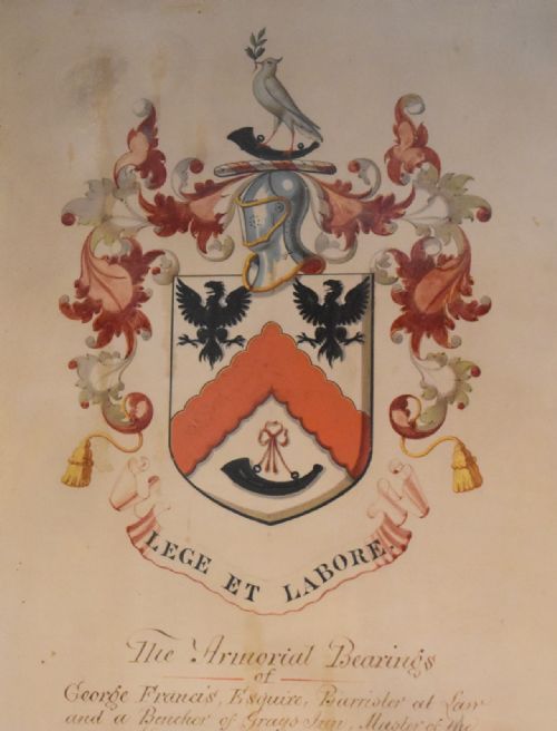 VICTORIAN WATERCOLOUR ARMORIAL - ADDITIONAL PHOTO 2