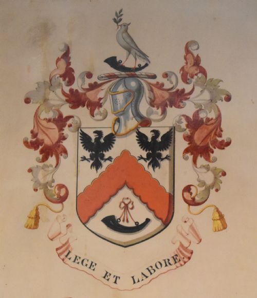 VICTORIAN WATERCOLOUR ARMORIAL - ADDITIONAL PHOTO 3