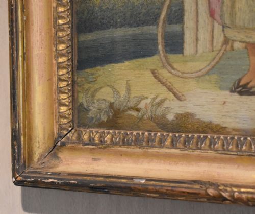 GEORGIAN WOOLWORK PICTURE OF A CHILD - ADDITIONAL PHOTO 5