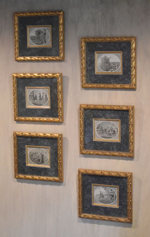 set of six prints of benjamin franklins aphorisms - CATEGORY: ANTIQUE ART - DATED 1800