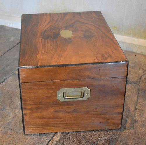 LARGE VICTORIAN FIGURED WALNUT JEWELLERY AND WRITING BOX - ADDITIONAL PHOTO 6