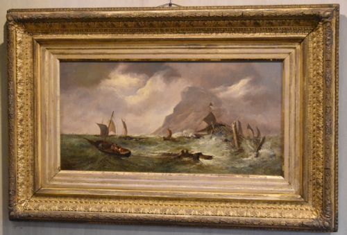 fine victorian marine seascape oil painting - CATEGORY: ANTIQUE ART - DATED 1860