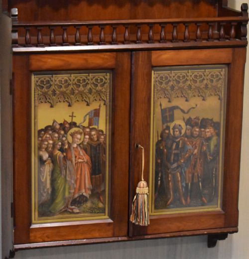 VICTORIAN GOTHIC REVIVAL HANGING CUPBOARD - ADDITIONAL PHOTO 3