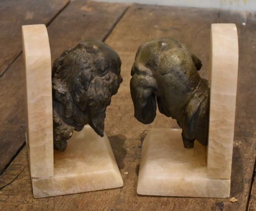 PAIR OF BOOKENDS MOUNTED WITH DOGS - ADDITIONAL PHOTO 3