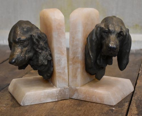PAIR OF BOOKENDS MOUNTED WITH DOGS - ADDITIONAL PHOTO 4
