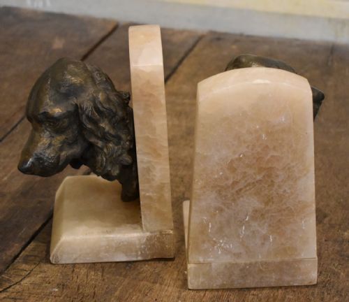 PAIR OF BOOKENDS MOUNTED WITH DOGS - ADDITIONAL PHOTO 5