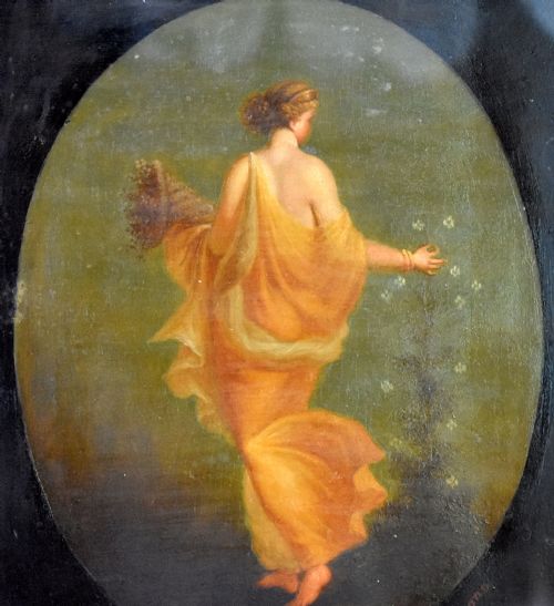 GODDESS FLORA OIL PAINTING BY LUIGI DEL BUONO - ADDITIONAL PHOTO 2