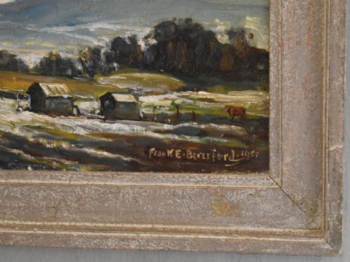 WINTER LANDSCAPE OIL PAINTING BY FRANK E BERESFORD - ADDITIONAL PHOTO 3