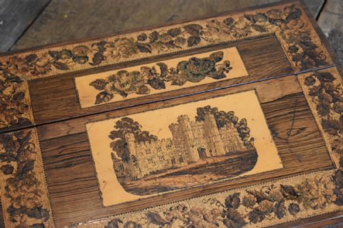 FINE VICTORIAN TUNBRIDGE WARE WRITING SLOPE - ADDITIONAL PHOTO 1