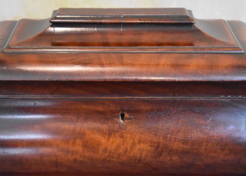 SUPERB LATE REGENCY MAHOGANY TEA CADDY - ADDITIONAL PHOTO 3