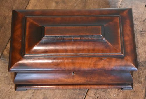SUPERB LATE REGENCY MAHOGANY TEA CADDY - ADDITIONAL PHOTO 4