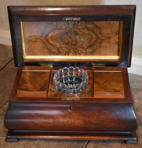 SUPERB LATE REGENCY MAHOGANY TEA CADDY - ADDITIONAL PHOTO 6