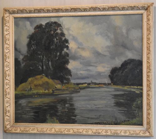 welsh landscape oil painting by donald h floyd 18921965 - CATEGORY: ANTIQUE ART - DATED 1940