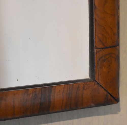 GEORGIAN FIGURED WALNUT MIRROR - ADDITIONAL PHOTO 2