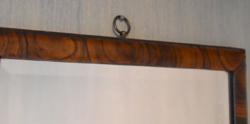 GEORGIAN FIGURED WALNUT MIRROR - ADDITIONAL PHOTO 3