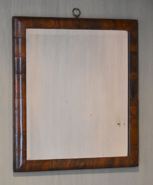 GEORGIAN FIGURED WALNUT MIRROR - ADDITIONAL PHOTO 4
