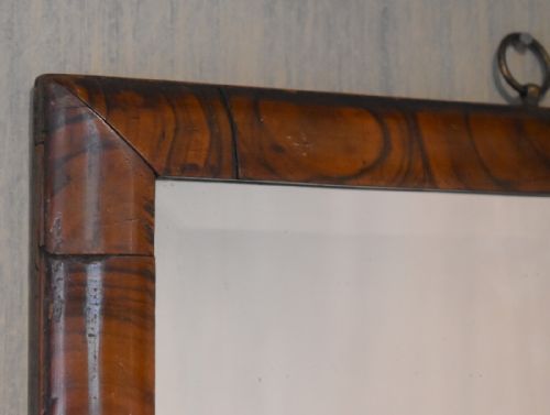 GEORGIAN FIGURED WALNUT MIRROR - ADDITIONAL PHOTO 5