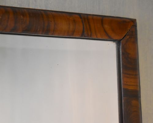 GEORGIAN FIGURED WALNUT MIRROR - ADDITIONAL PHOTO 6