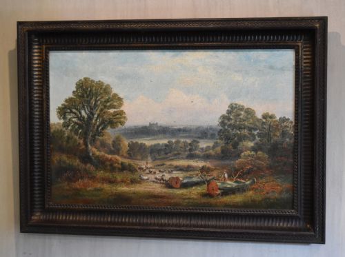 Victorian Landscape Oil Painting of Wollaton Hall