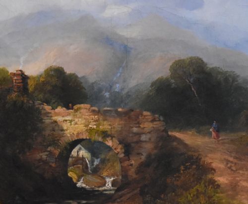FINE VICTORIAN WELSH LANDSCAPE OIL PAINTING - ADDITIONAL PHOTO 4
