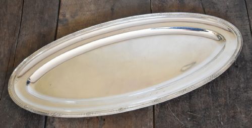 large silver plate fish platter - CATEGORY: ANTIQUE SILVER - DATED 1900