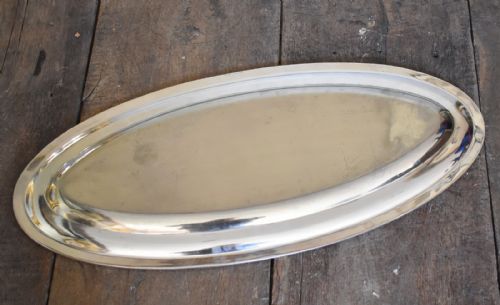 LARGE SILVER PLATE FISH PLATTER - ADDITIONAL PHOTO 2