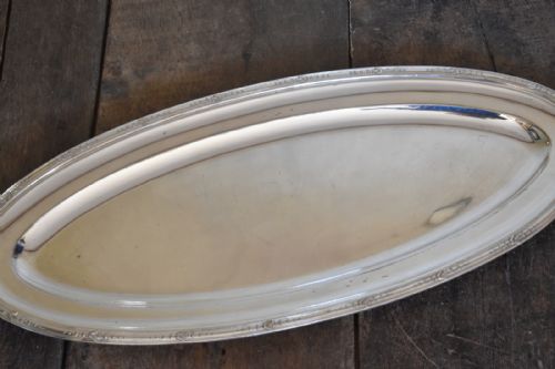 LARGE SILVER PLATE FISH PLATTER - ADDITIONAL PHOTO 5