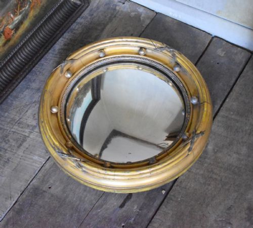 good quality gilt convex mirror - CATEGORY: ANTIQUE MIRRORS - DATED 1850