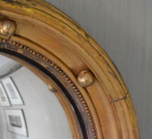 GOOD QUALITY GILT CONVEX MIRROR - ADDITIONAL PHOTO 2