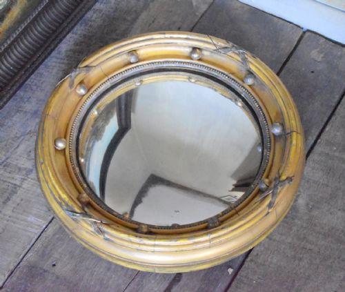 GOOD QUALITY GILT CONVEX MIRROR - ADDITIONAL PHOTO 5