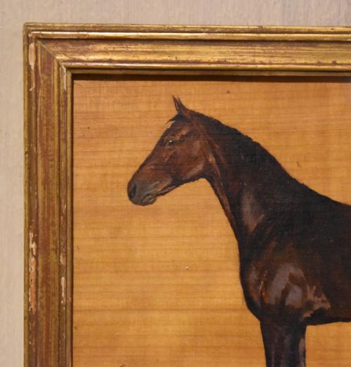 PAIR OF ITALIAN HORSE OIL PAINTINGS - ADDITIONAL PHOTO 5