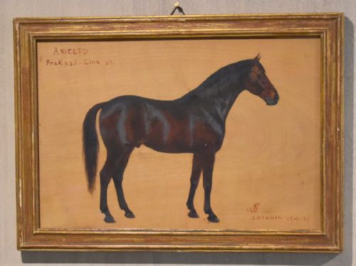 PAIR OF ITALIAN HORSE OIL PAINTINGS - ADDITIONAL PHOTO 9