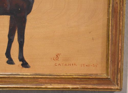 PAIR OF ITALIAN HORSE OIL PAINTINGS - ADDITIONAL PHOTO 11