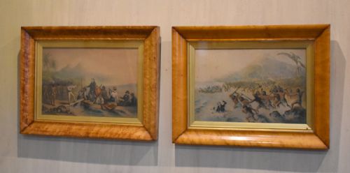 PAIR OF VICTORIAN BAXTER PRINTS IN MAPLE FRAMES - ADDITIONAL PHOTO 1