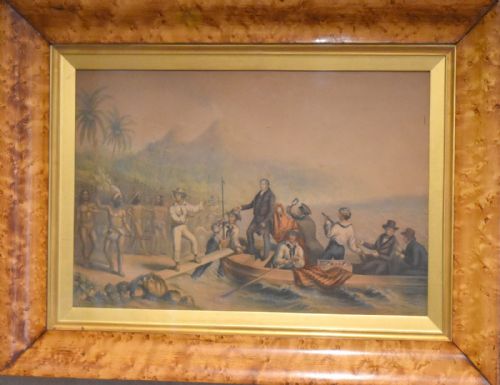 PAIR OF VICTORIAN BAXTER PRINTS IN MAPLE FRAMES - ADDITIONAL PHOTO 3