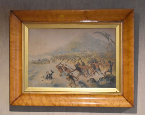 PAIR OF VICTORIAN BAXTER PRINTS IN MAPLE FRAMES - ADDITIONAL PHOTO 5
