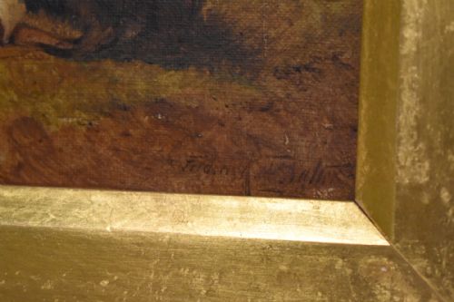 OIL PAINTING OF CATTLE BY FREDERICK E VALTER - ADDITIONAL PHOTO 5