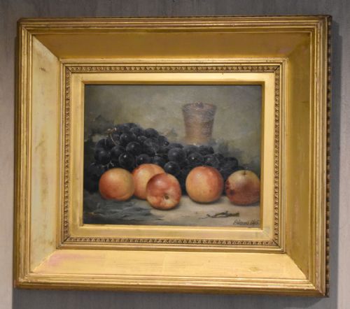 FINE STILL LIFE OIL PAINTING BY EDWARD ADAMS - ADDITIONAL PHOTO 1