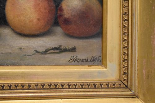 FINE STILL LIFE OIL PAINTING BY EDWARD ADAMS - ADDITIONAL PHOTO 5