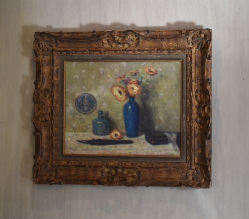 french impressionist still life oil painting - CATEGORY: ANTIQUE ART - DATED 1930