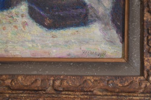 FRENCH IMPRESSIONIST STILL LIFE OIL PAINTING - ADDITIONAL PHOTO 5