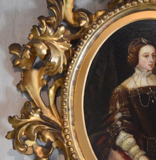 OIL PAINTING PORTRAIT OF ISABELLA OF PORTUGAL AFTER TITIAN - ADDITIONAL PHOTO 6